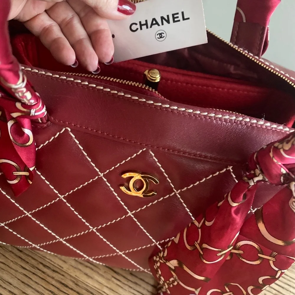 🌹NWT RARE CHANEL WILD STITCH HANDBAG - Picture 3 of 11